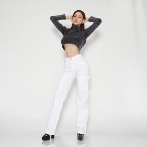 COD: 1276 JEANS WOMAN CARGO WHITE